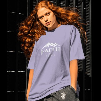 Faith over Fear (Lavender) | Boyfriends T-Shirt