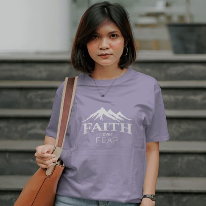 Faith over Fear (Lavender) | Boyfriends T-Shirt