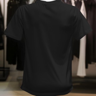 Unisex Cotton Plain T-Shirt (Black)